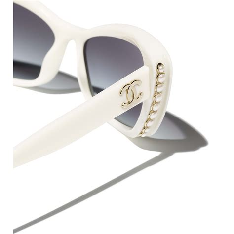 chanel sunglasses white letters|Cat Eye Sunglasses .